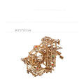 Wooden marble run 3D puzzle kit with stepped elevator track