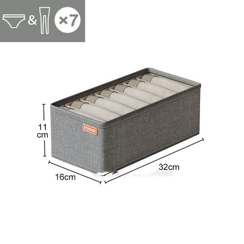 Foldable Drawer Closet Organizer – Compartment Storage Box for Underwear, Socks and Bras